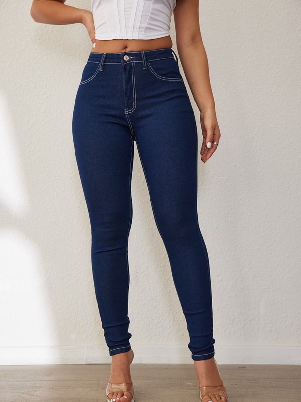 Cross-border Independent Site Summer New European American Retro Slim-fit Women's Jeans With Butt-lifting And_ecoleips.com