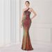 Women's 18891#Sequin 8-color fantasy celebrity party party evening dress sexy long toast dress host dress_ecoleips.com