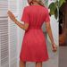 Summer Elegant V Neck Button down Cardigan Dress for Women Waist Cinching Fashionable European And American Style Women's Clothing_ecoleips.com