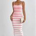 2026 New Women's Fashion Sexy Striped Strap Slimming Long Dress_ecoleips.com