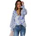 Women's Clothing Chiffon Cardigan Spring And Summer Loose Floral Pattern Fashion Lantern Sleeve Tops Women_ecoleips.com