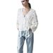 European And American Instagram Celebrity Foreign Trade Sequined Shiny Solid Color Stylish Sexy Long-sleeve Shirt Top,_ecoleips.com
