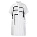 Women's Fashionable Loose Collared Shirt D3334 Short Sleeved Mid Length Cross Border Dress 2025 Foreign Trade Clothing_ecoleips.com