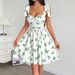 AD375 Spring/Summer 2025 New Export Sexy Sweet Fresh Waist-Cinching Butterfly Print Strap Dress For Women_ecoleips.com
