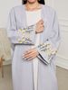 Verve 2025 New Clothing Muslim Fashion Elegant Cardigan Embroidered Dress Abaya_ecoleips.com