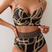 Women's High-Waisted Printed Push-Up Bikini Set Two-Piece Swimsuit For Beach Fashion_ecoleips.com