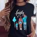 Maycaur Women Cartoon Mom Mother Boy Girl Print Mother Lady T-shirts Casual Top T Shirt Ladies Womens Graphic Female Tee T-Shirt_ecoleips.com