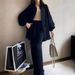 Women's Clothing Loose Solid Color Two Piece Suits New Long Sleeved Large Size Suits_ecoleips.com