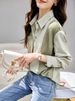 Women’s Clothing Knitted striped patchwork shirt for women spring new loose casual slimming stylish tops_ecoleips.com