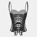 French Wire-Free Bustier Top – Mesh Corset Bra With Adjustable Straps (Black/Tan/White, XS-XL, Slim Fit, Sexy Lingerie Styling)_ecoleips.com