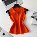 Women's Korean Style Collared Half Zip Sleeveless Knitted Vest Casual Pullover Sweater Multiple Colors For Spring And Summer_ecoleips.com