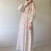Women's Spring Floral Print Dress Gentle Tie Waist European American Style Long Sleeve Loose Fit_ecoleips.com