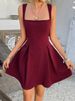 Women's Clothing Women's Elegant Solid Color Sleeveless Suspender Dress Short Style For Formal & Casual For Women_ecoleips.com