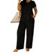 Women's Clothing Women's Camouflage V-Neck Short-Sleeved Top And Casual Pants Set Style For Formal & Casual For Women_ecoleips.com