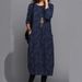 Women's Clothing Women's Casual Long Sleeve Dress With Pocket Personalized Print Crew Neck Spring Fashion For Formal & Casual For Women_ecoleips.com