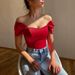 Summer Strapless Vest Herringbone Waist Cinching Satin off Shoulder Top Women's Clothing European American Style Resort Wear_ecoleips.com