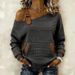 Voya 2026 New European American Style Patchwork Denim Women's Fashionable Versatile Long Sleeve Top For Autumn And Winter_ecoleips.com