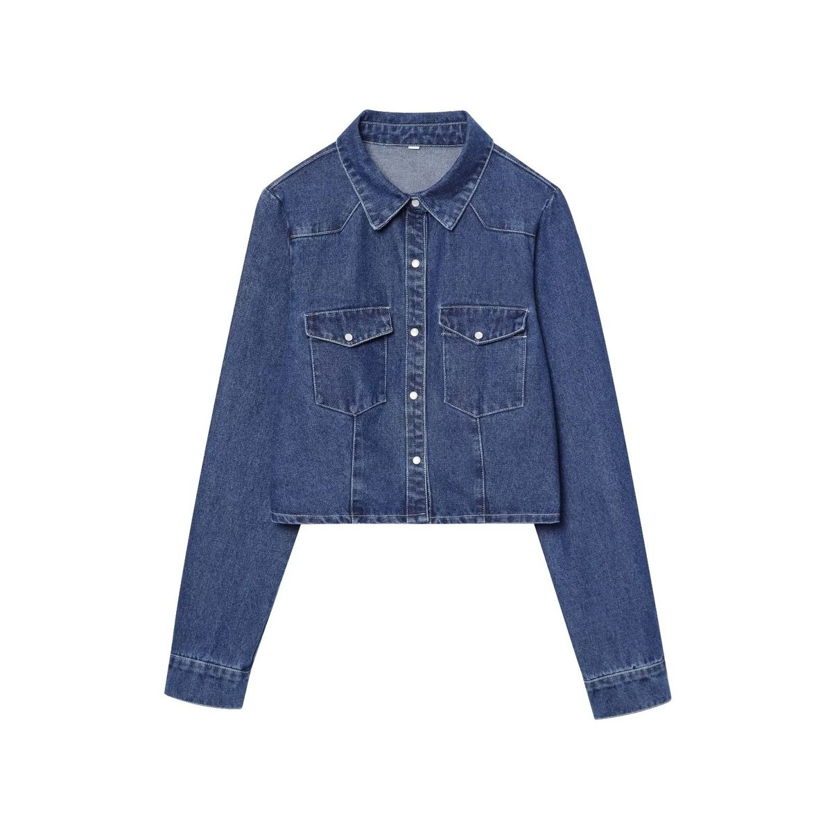 Women's Denim Short Jacket - Stylish Urban Outerwear For Casual & Office Wear (XS/S/M/L, Blue)_ecoleips.com