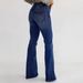 Women's Versatile Distressed Cat Whiskers Slim Fit Stretch Flared Jeans Casual Cotton Denim for Spring/Autumn & Summer_ecoleips.com