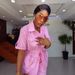 Women's Stripe Lapel Shirt & High-Waisted Wide-Leg Pants Set – Spring Casual Outfit (Blue/Pink/Coral, Sizes S-XXL)_ecoleips.com