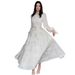 Women's Clothing Elegant Spring Long Dress For Women Gold Foil Print Style Graceful Noble Romantic Temperament_ecoleips.com