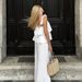 Women's Clothing Spring And Summer Cotton And Linen Sexy V Neck Flying Sleeves Backless Lace Up Top High Waist Loose Casual Trousers Suit Women_ecoleips.com