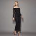 Women’s Clothing autumn new sexy temperament dress tube top long sleeve mesh toast dress long dress_ecoleips.com