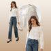 OLrain French Ladies White Embroidered Lace Tops And Blouses Women's Early Autumn Hollow Simple Loose Long Sleeve Top M56QX93039_ecoleips.com