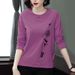 Long-Sleeved T-Shirt For Women, Suitable For Spring And Autumn Seasons; Available In Larger Sizes. Ideal As An Outer Gar_ecoleips.com