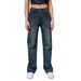 Women's Premium Gray Relaxed Jeans | Mid-Rise Straight Leg | Vintage Washed Denim | Comfortable Loose Fit | Office & Casual Wear_ecoleips.com