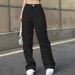Women's Clothing Casual Overalls Trendy Wide Leg Pants Quick Drying Straight Pants_ecoleips.com