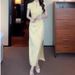 Like New, Chinese-style Jacquard Modified For Women, Stunning Summer Cheongsam With A Collared Waist-cinching Dress,_ecoleips.com