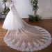 Large Train Ivory Pure White 3.5m Long Lace Flower Bridal X49 New Four Seasons Red Diamond Veil_ecoleips.com