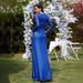 Women's Clothing Long Sleeved V Neck Fishtail Banquet Evening Dress Dress Female _ecoleips.com