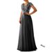 2026 New Cross-Border Spring/Summer European And American Women's Sleeveless Dress V-Neck Sequin Elegant Chiffon Spliced_ecoleips.com