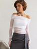 Aria Basics Aria Basics Foreign Trade Wholesale European And American Women's Fashion Autumn Winter New One-shoulder Sexy Sheer Mesh_ecoleips.com