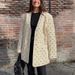 Spring Summer Women's Jacket Personalized Street Vintage Deep V Rivet Inlaid Suit Jacket_ecoleips.com