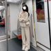 Autumn Outfits Petite Women: A Complete Casual Set Of 2025 New Fashionable Youthful Sweatshirt Sports Suits For Ladies_ecoleips.com