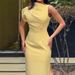 Women's Clothing Summer New Solid Color One Shoulder Sleeveless Slim Slit Dress_ecoleips.com