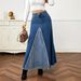 Women's Clothing Large Skirt Splicing Umbrella Shaped Long Skirt_ecoleips.com