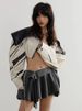Coat Fashion Women's Spliced Edge Contrasting Short Jackets Big Lapel Zipper Long Sleeve Short Coat Autumn 2025 New GQG8_ecoleips.com