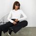 Cotton 2025 Spring New Women's Fashion Leisure Versatile Commuter Hoodie Round Neck Long Sleeve T-shirt_ecoleips.com