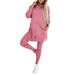 Women's Clothing Sports Leisure Hooded Sweatshirt Thickened Threaded Leggings Two Piece Suit_ecoleips.com