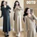 Autumn New Korean Fashion Knitted 2-Piece Maternity Dress_ecoleips.com