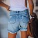 Women's Clothing Shorts Straight Pants Washed Holes Versatile Women's Jeans_ecoleips.com