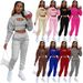 Women's Fashion Three Piece Set Velvet Drawstring Hoodie With Cotton Vest And Jogging Pants_ecoleips.com