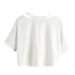 Aria Basics Aria Basics In-stock European And American Cross-border AA Style Off-shoulder Hollow-out Sexy Solid Color T-shirt V-neck Women's_ecoleips.com