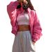Women's Fashion Stand Collar Jacket Spring New Styl Loose Trendy Short Coat Top_ecoleips.com