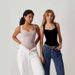 Women's Sleeveless Square Neck Crop Top - Stretchy Ribbed Tank Tops For Women, Casual Summer Layering Piece, Streetwear Fashion Basic_ecoleips.com