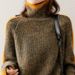 K Women's High-neck Sweater; Thickened, Retro, New, Loose, Wearable, Color-blocked Knitted Cardigan_ecoleips.com